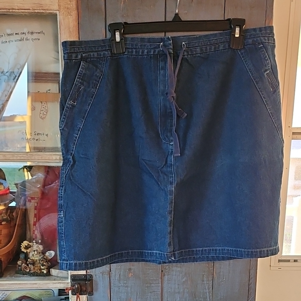 19.5 Inch Length Denim Skirt